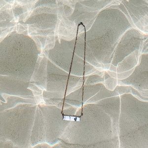 Tourmaline and sterling silver necklace, handmade